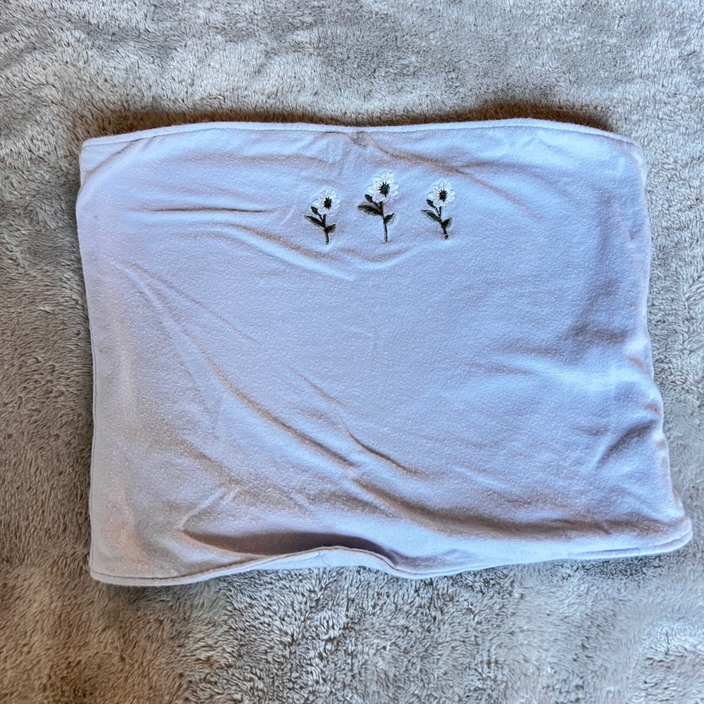 Tube tops. Blue and white with flowers. Size small